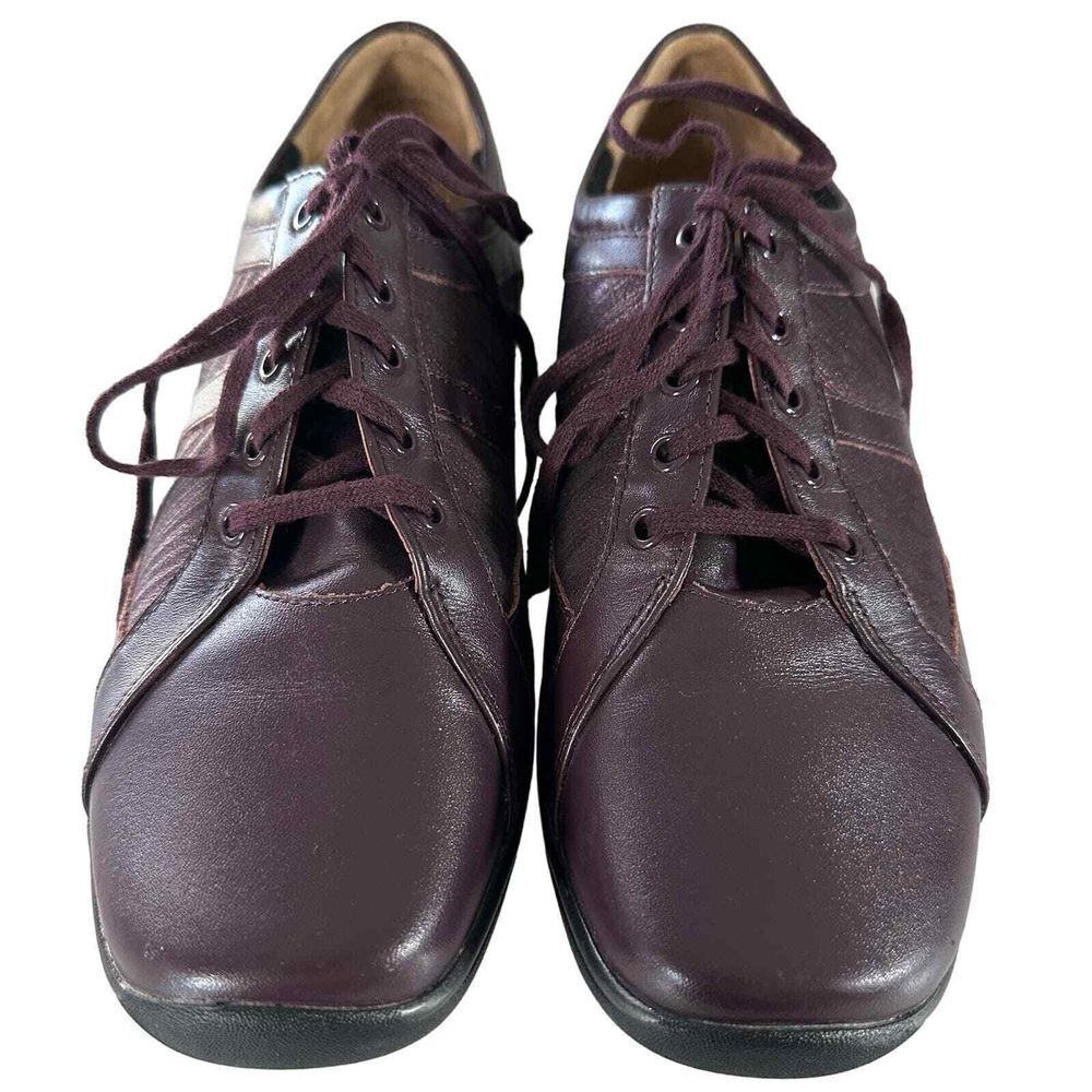 NWOB Ziera Super Support Size 40FF Jiggle Wine‎ Metallic Lace Up Sneakers